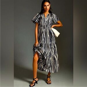Anthropologie striped sommerset dress size small
